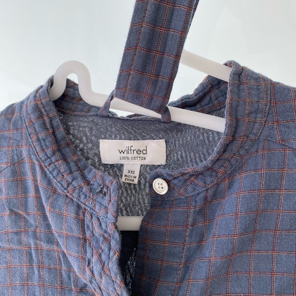 Aritzia Wilfred Long Sleeve Check Dress with Strap - Picture 3 of 4